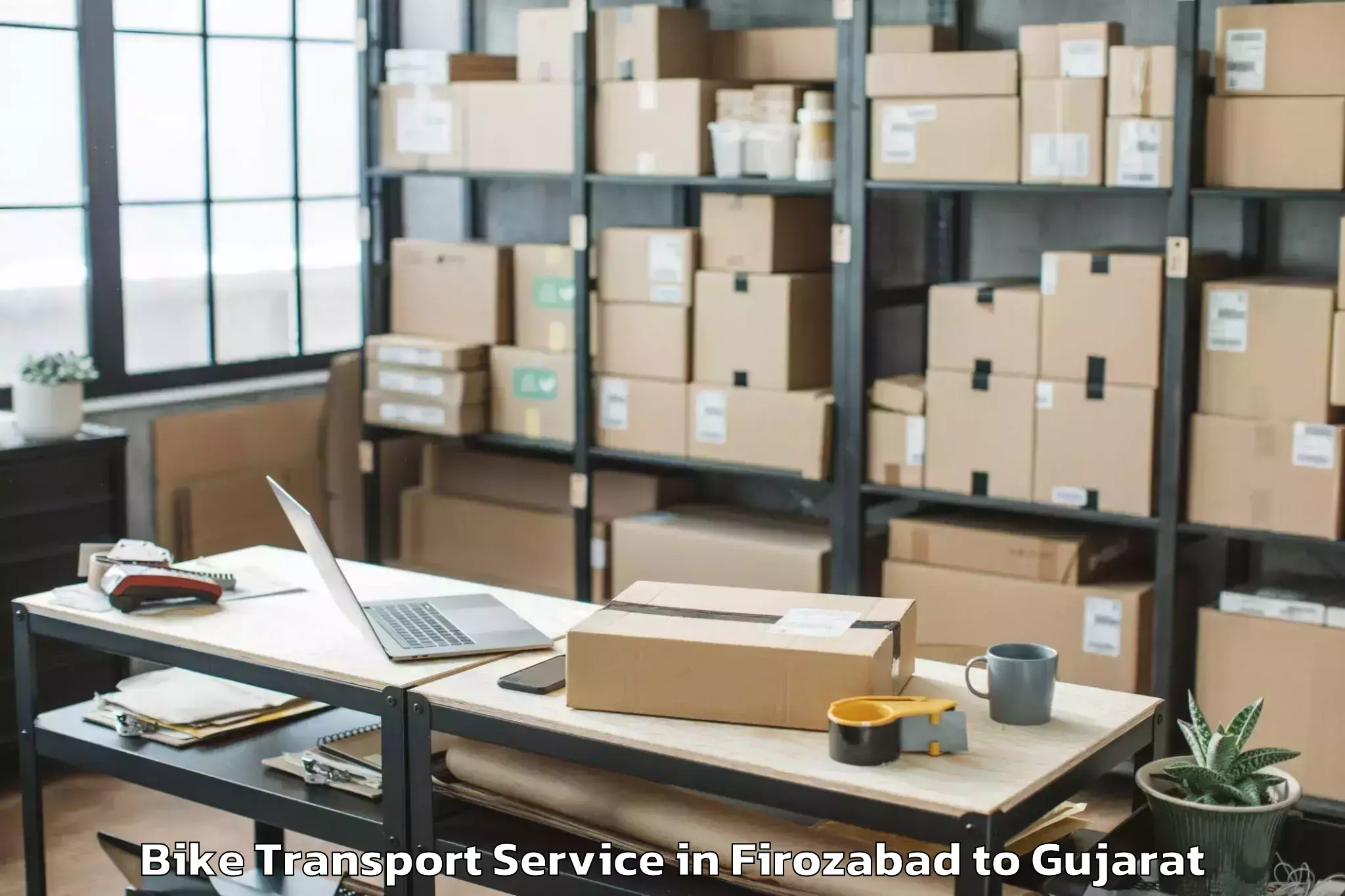 Top Firozabad to Valia Bike Transport Available